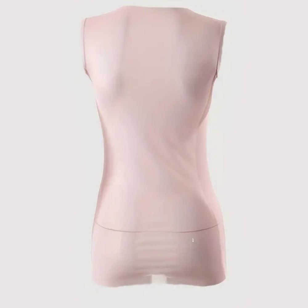 Mesh Script Print Tank Top - Beige - Picture 4 of 16
